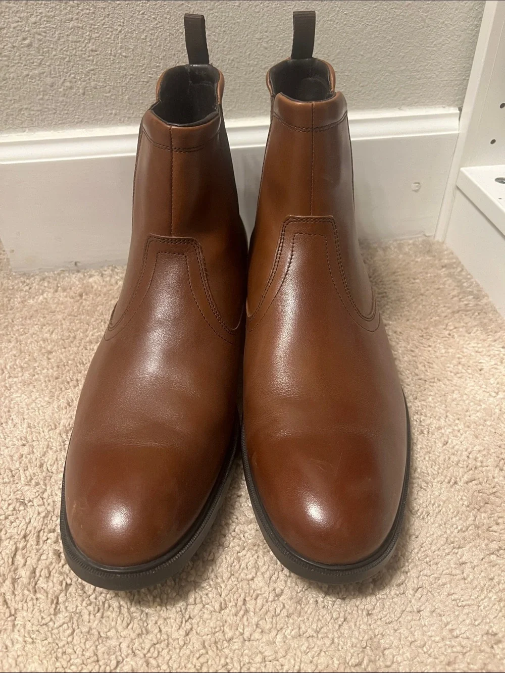 Rockport Men's Tan Leather Chukka Boots - Slip-On Chelsea Style
